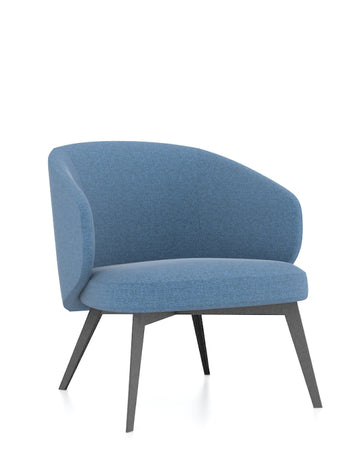 Moon Armchair in Fabric Consumer KANO Blue Fabric 8-10 Weeks