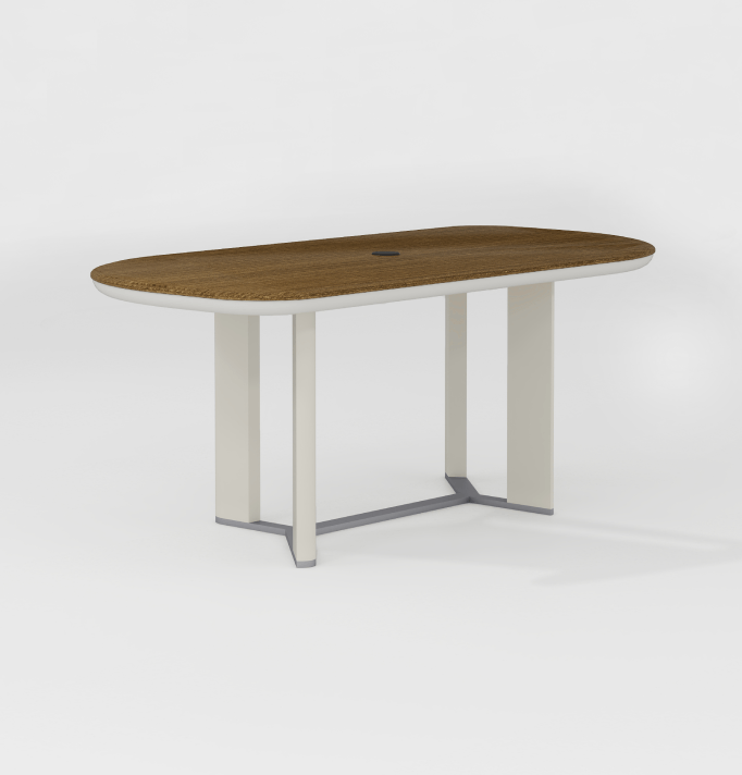 Amo Meeting Table Consumer KANO W2400 x D1100 X H750mm CY19 Mocha Teakwood 2-5 Working Days