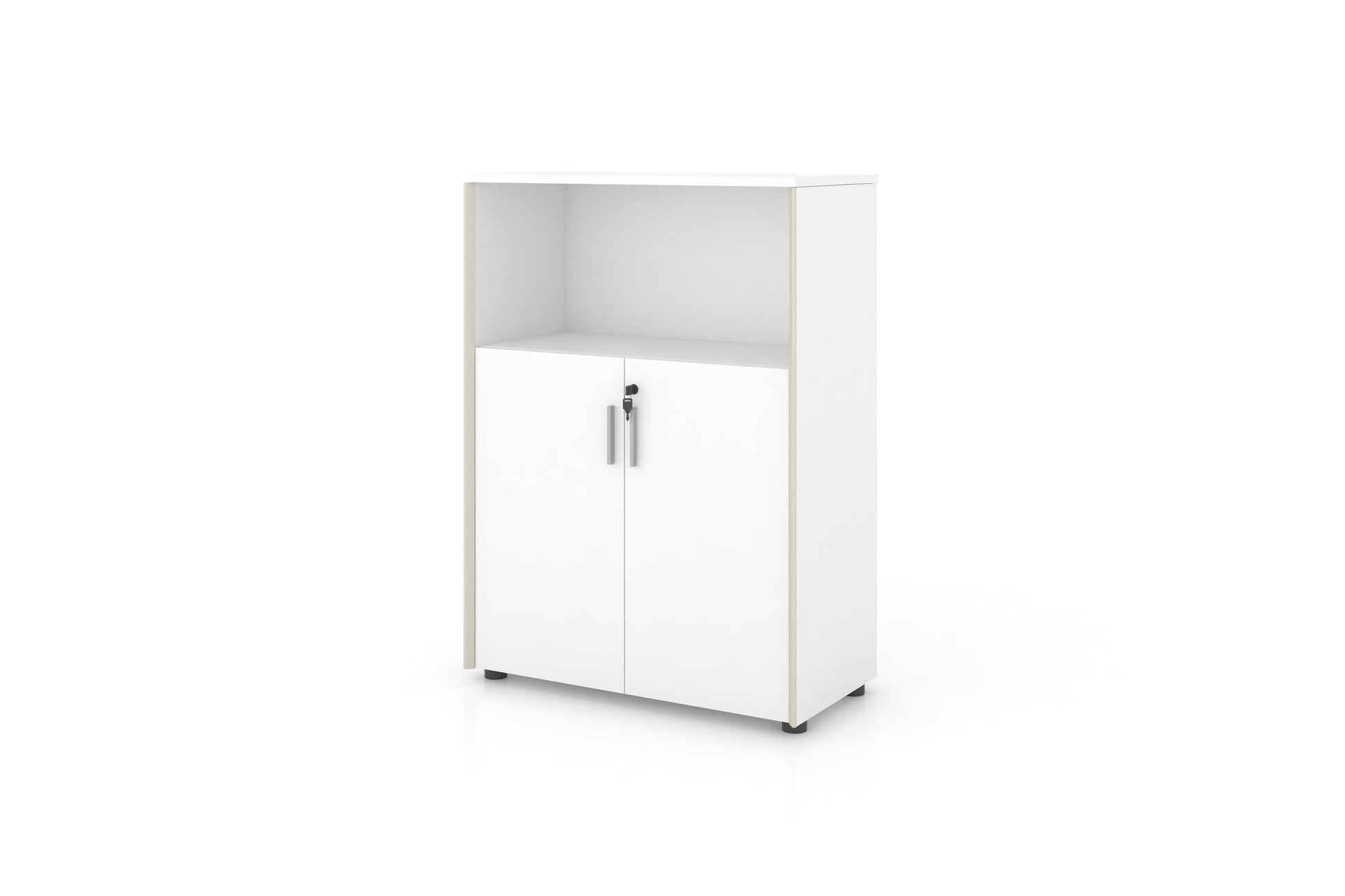 Universal 3-Level Cabinet with Open Shelf (White Body) Consumer KANO CF05 White 8-10 Weeks 