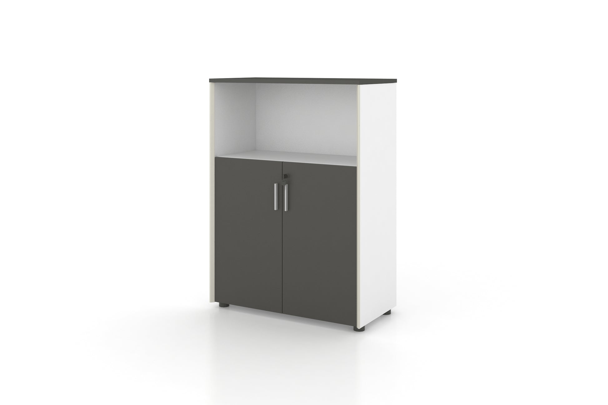 Universal 3-Level Cabinet with Open Shelf (White Body) Consumer KANO CF17 Meteor Grey 8-10 Weeks 