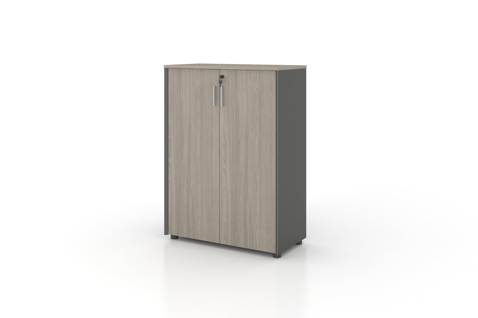 Universal 3-Level Cabinet (Meteor Grey Body) Consumer KANO CF41 Nash Oak 8-10 Weeks 