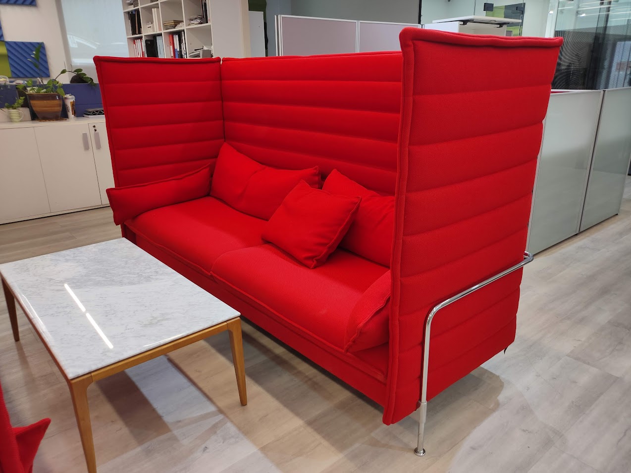Alcove 3-Seater Highback Sofa from Vitra, Switzerland Consumer KANO Red W2390 x D860 x H1360mm 2-5 Working Days