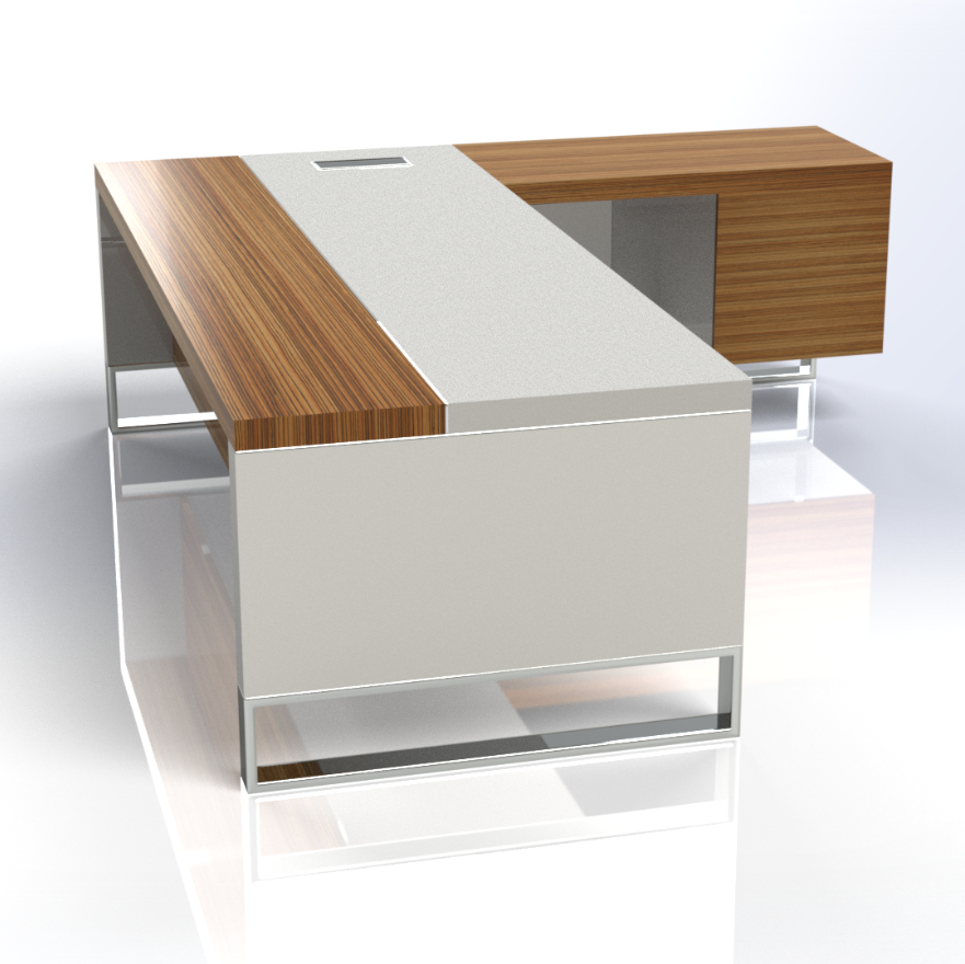 Linea Uno L-Shaped Desk with Hanging Pedestal Consumer BAFCO W2000 x D2100 x H750mm White 30 Days