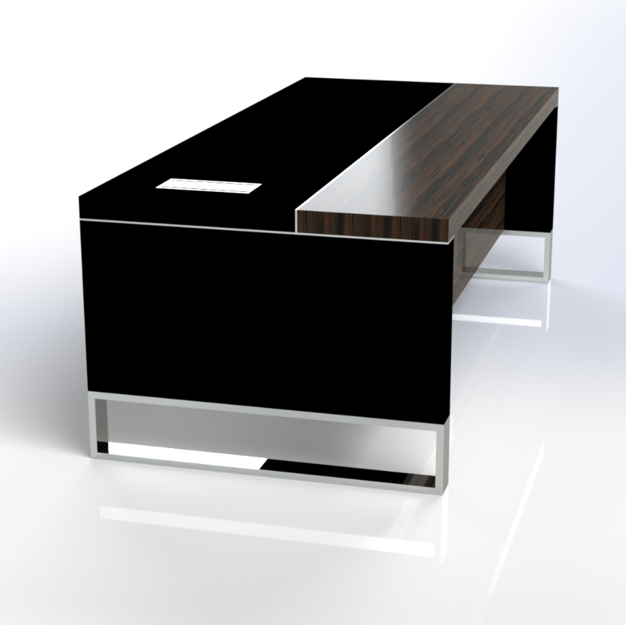 Linea Uno Straight Desk Consumer BAFCO W1800 x D1000 x H750mm Black 30 Days