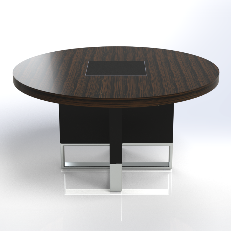 Linea Uno Large Round Meeting Table Consumer BAFCO D1600 x H750mm Black 40 Days