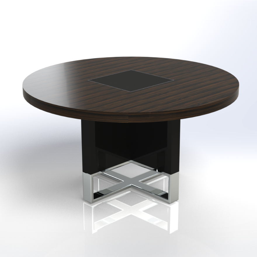 Linea Uno Large Round Meeting Table Consumer BAFCO   