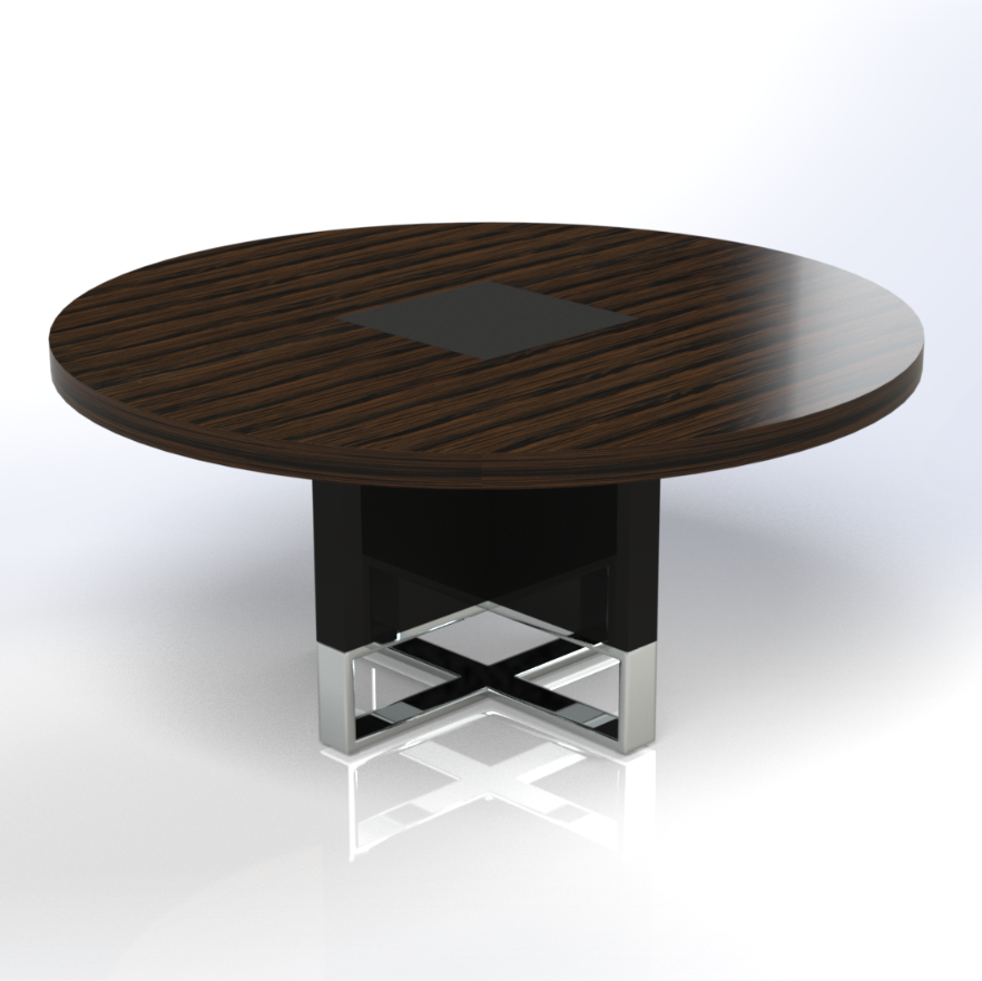 Linea Uno Large Round Meeting Table Consumer BAFCO   