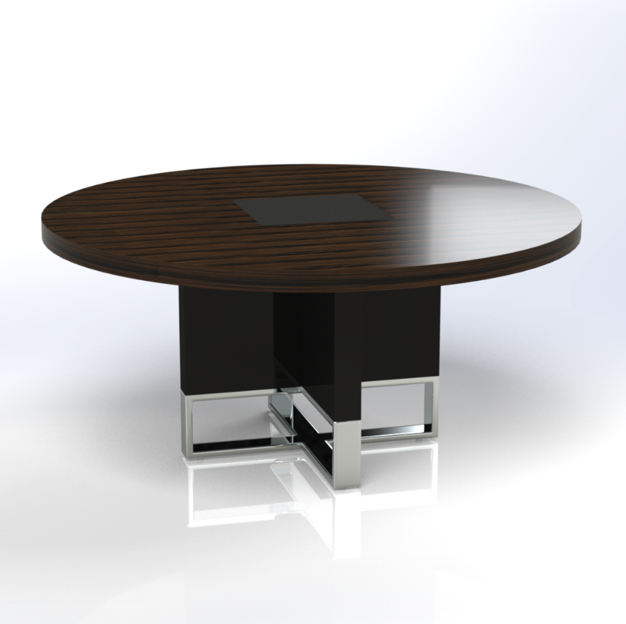 Linea Uno Large Round Meeting Table Consumer BAFCO D1400 x H750mm Black 40 Days