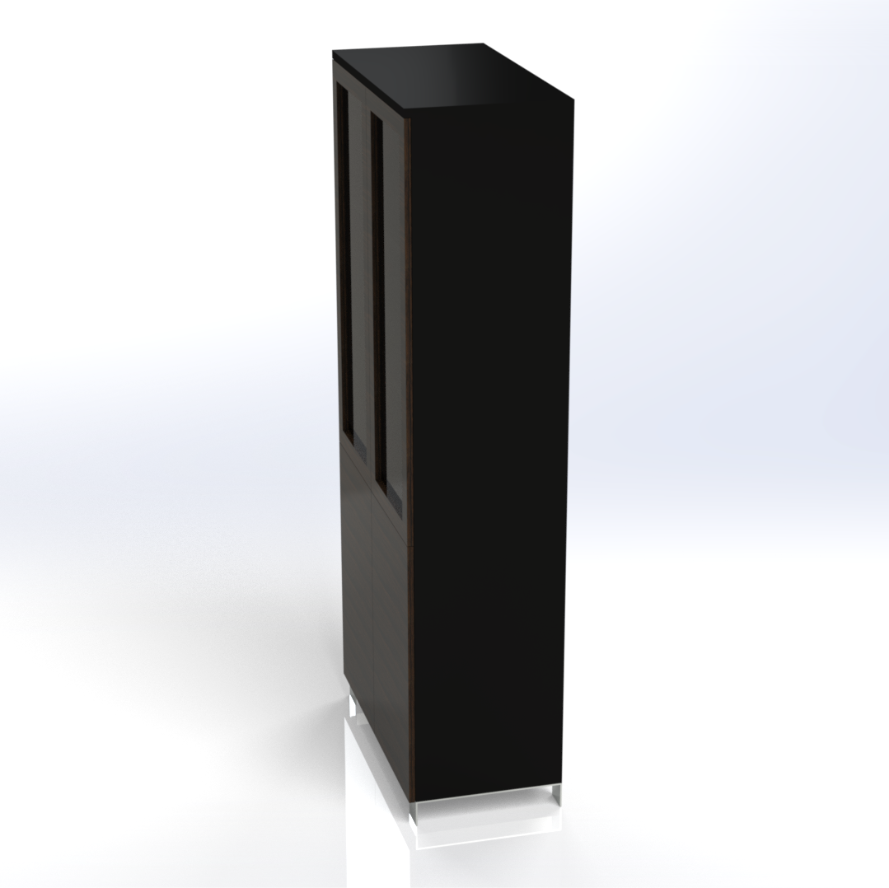 Linea Uno Tall Cabinet with Half Glass Doors Consumer BAFCO   