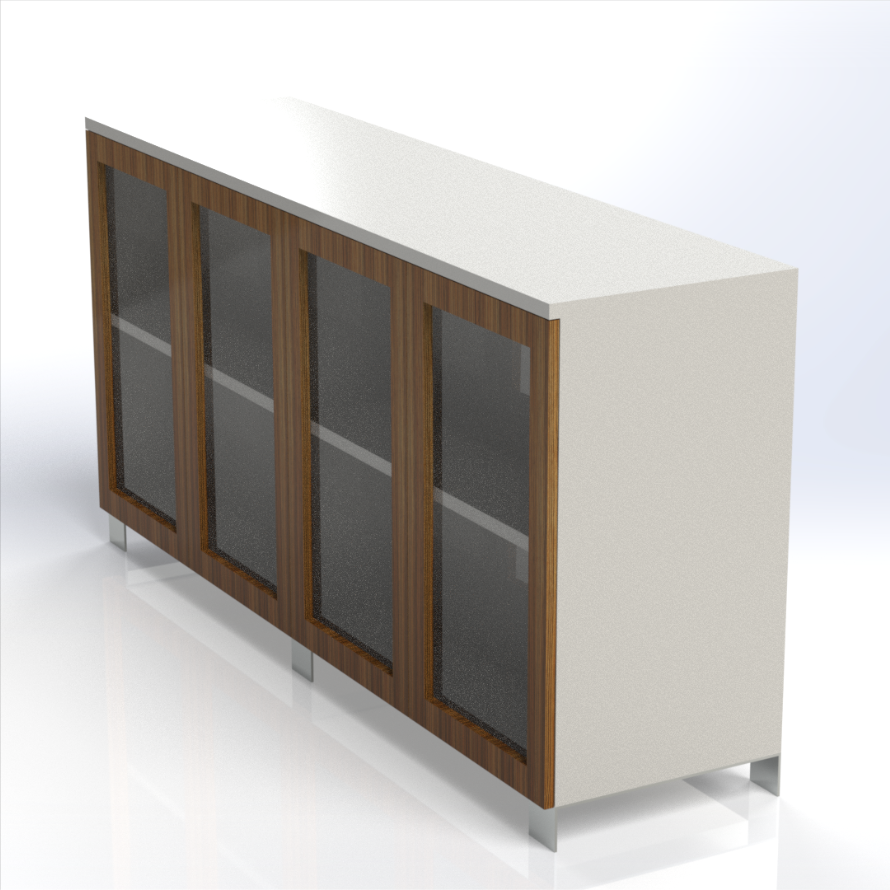 Linea Uno Credenza in Glass Doors Consumer BAFCO   