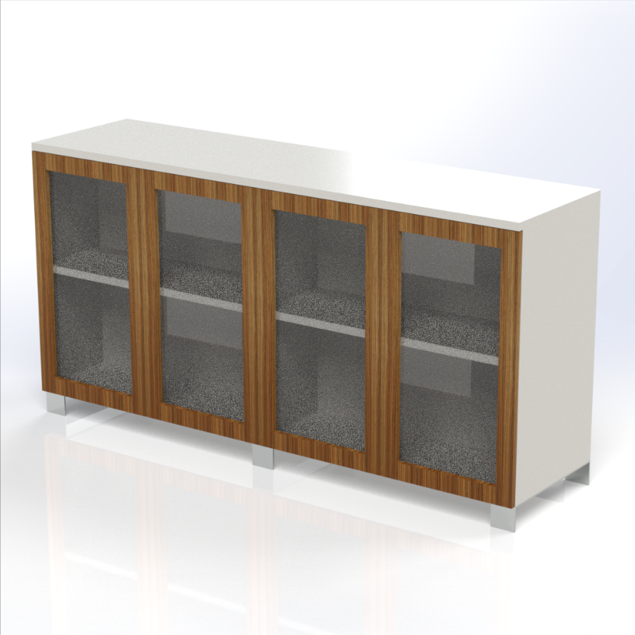 Linea Uno Credenza in Glass Doors Consumer BAFCO   