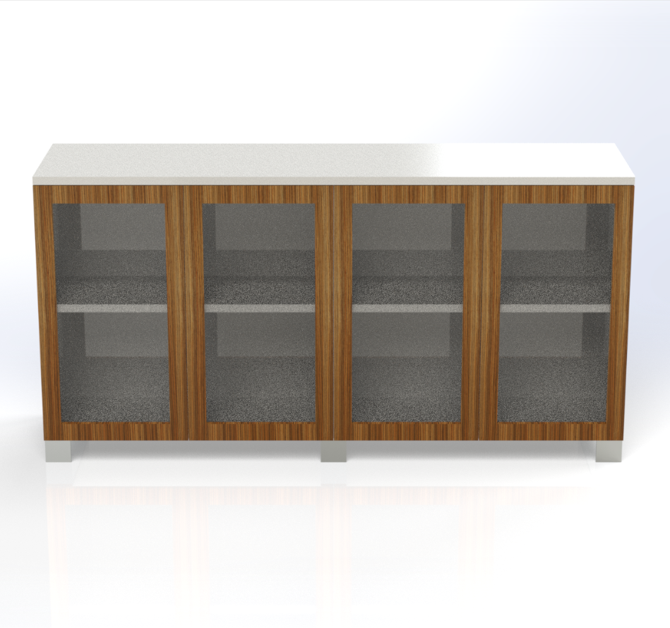 Linea Uno Credenza in Glass Doors Consumer BAFCO   