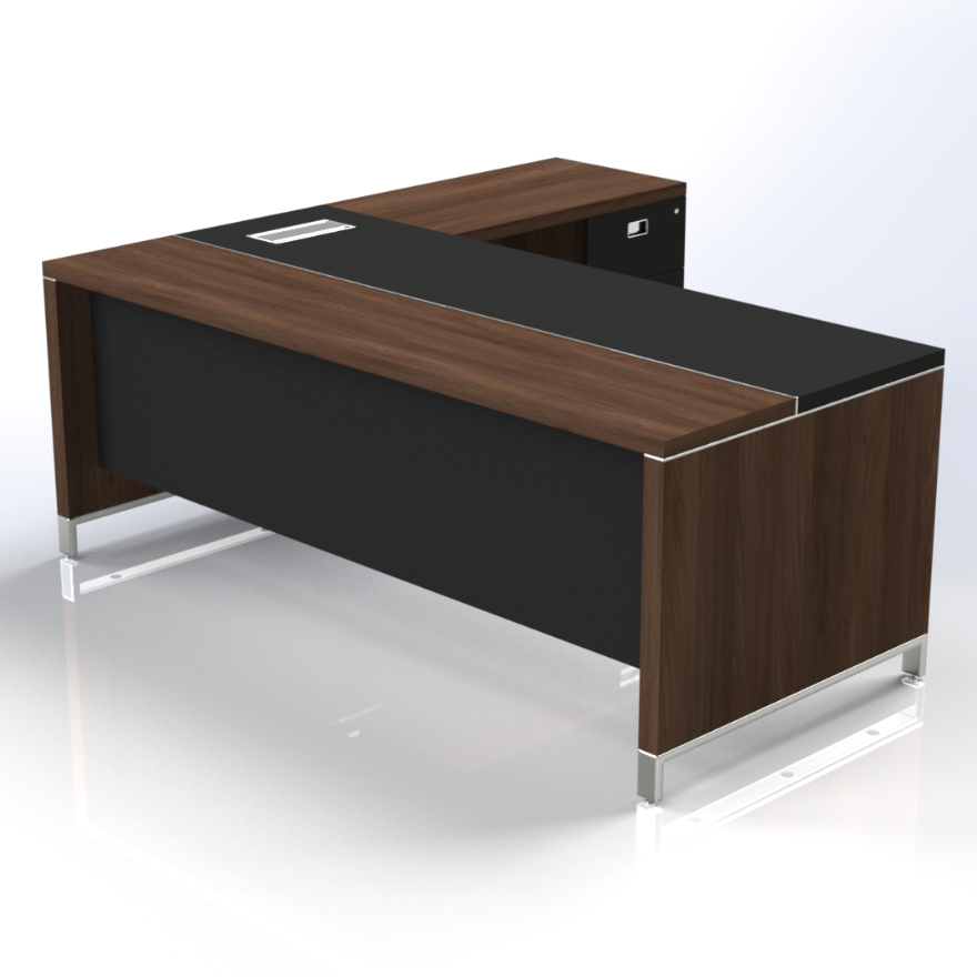 Linea Due with Hanging Pedestal (Premium) Consumer BAFCO W2000 x D1800 x H750mm Maryland Walnut B 2-5 Working Days