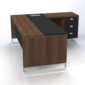 Linea Due with Hanging Pedestal (Premium) Consumer BAFCO W1800 x D1800 x H750mm Maryland Walnut B 2-5 Working Days