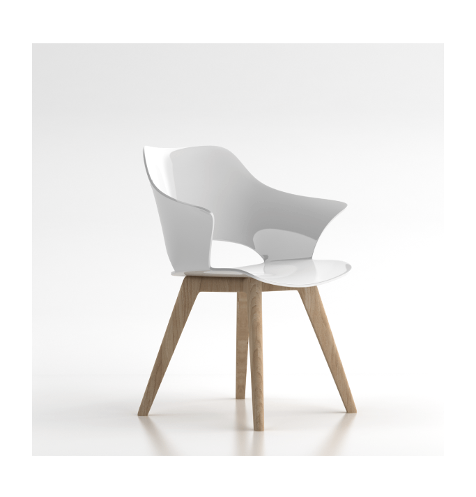 Siye in Solid Wood Legs Consumer KANO White PP Shell Only 8-10 Weeks