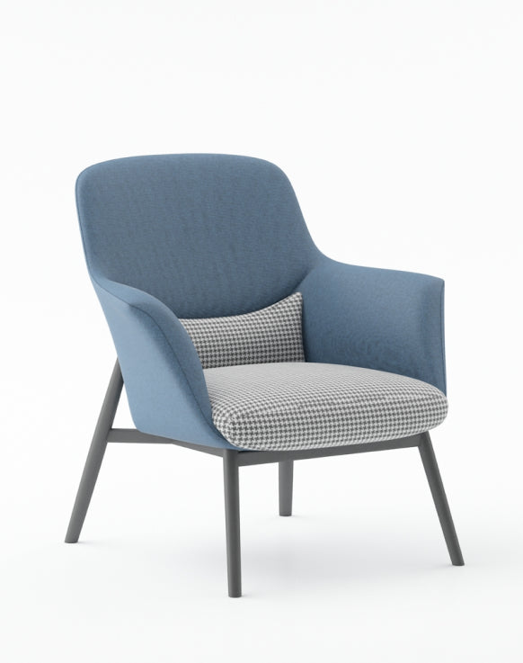 Yodo Executive Lounge Chair in Fabric Consumer KANO Blue Fabric 8-10 Weeks