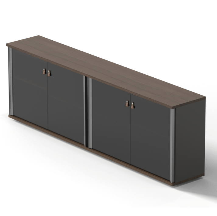 Champion Executive Credenza Consumer KANO 2000 x 400 x H800mm CY07 American Walnut 8-10 Weeks