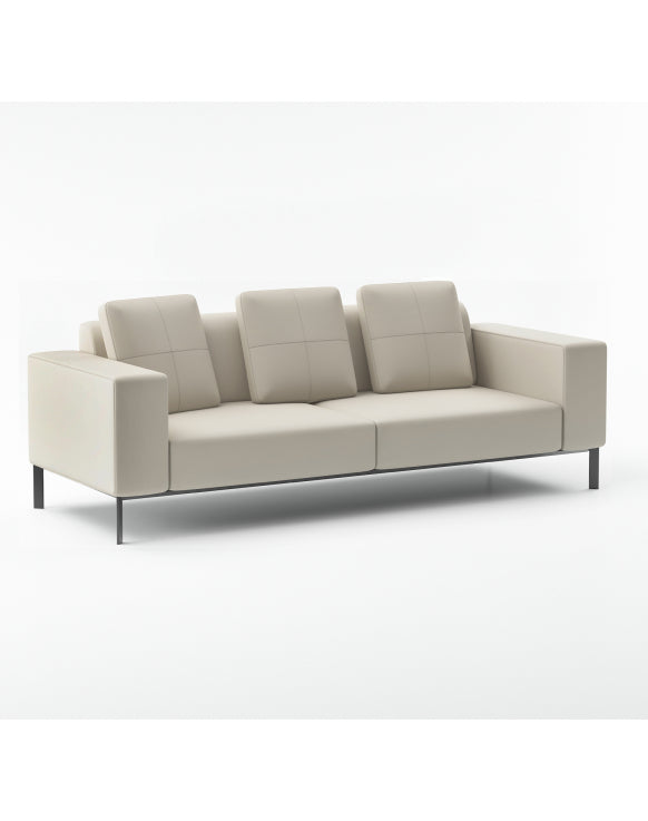 Newport Ridge 3-Seater Sofa Consumer BAFCO Khaki Vegan Leather 8-10 Weeks