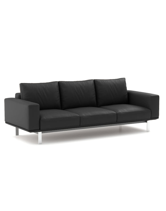 Deshawn 3-Seater Sofa Consumer KANO Black Vegan Leather 8-10 Weeks