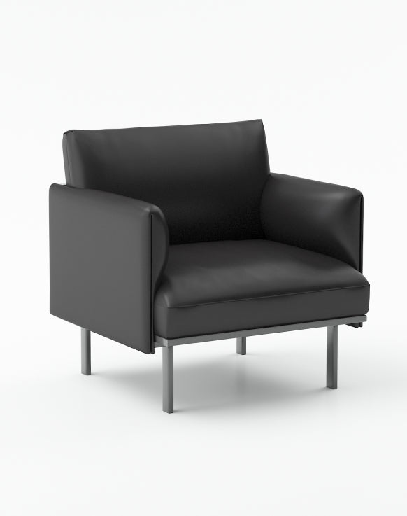 Binray Armchair Consumer KANO PVC Vegan Leather Black 8-10 Weeks