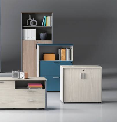 Universal 3-Level Cabinet with Open Shelf (White Body) Consumer KANO   