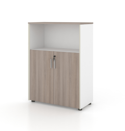 Universal 3-Level Cabinet with Open Shelf (White Body) Consumer KANO   