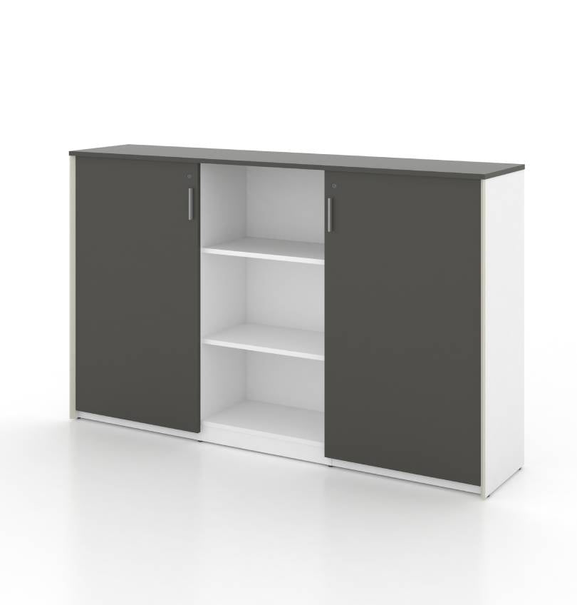 Universal W1800 Wall Unit Cabinet or Credenza (White Body) Consumer KANO CF17 Meteor Grey W1800 x D400 x H1100mm 8-10 Weeks