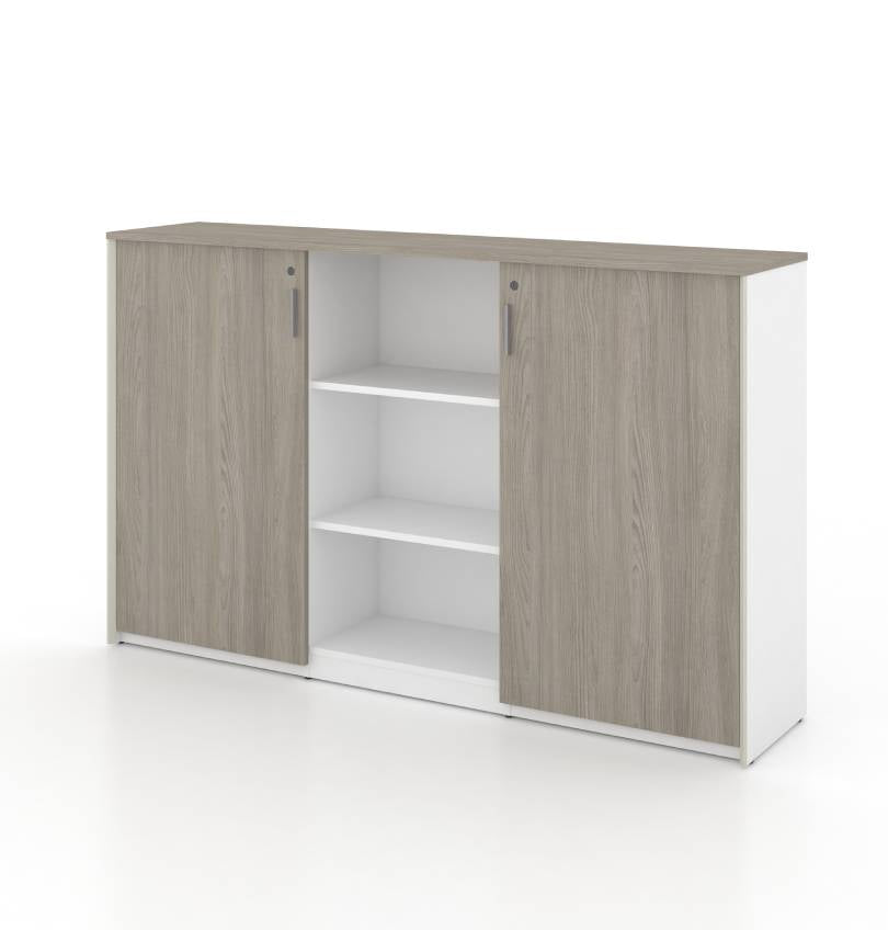 Universal W1800 Wall Unit Cabinet or Credenza (White Body) Consumer KANO CF41 Nash Oak W1800 x D400 x H1100mm 8-10 Weeks