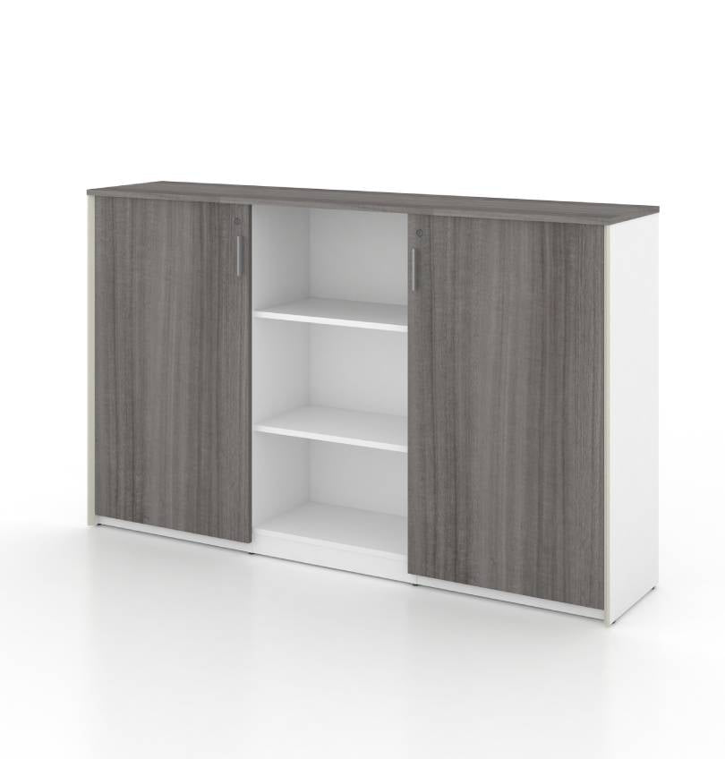 Universal W1800 Wall Unit Cabinet or Credenza (White Body) Consumer KANO CF12 Coffee Walnut W1800 x D400 x H1100mm 8-10 Weeks