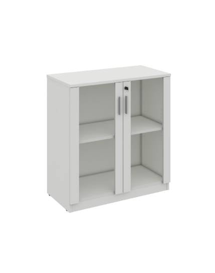 Cadi 2-Level Swing Door Cabinet with Glass Doors Consumer KANO CF05 White 8-10 Weeks 