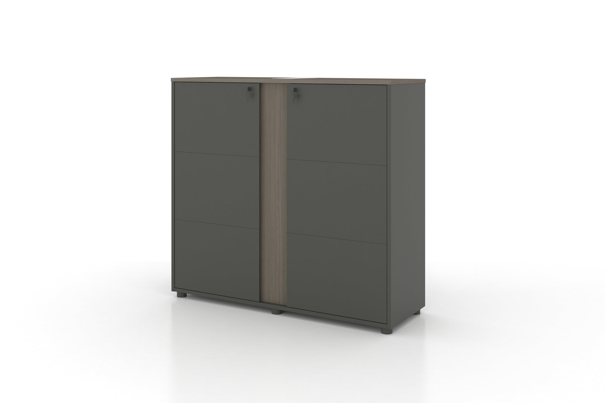 Universal 3-Level Printer Cabinet (Meteor Grey Body) Consumer KANO CF42 Mocha Oak 8-10 Weeks 