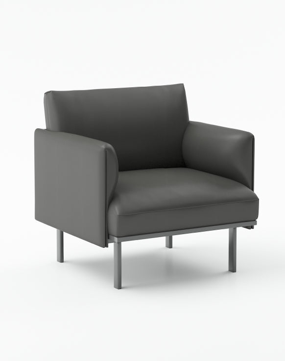 Binray Armchair Consumer KANO PVC Vegan Leather Grey 8-10 Weeks