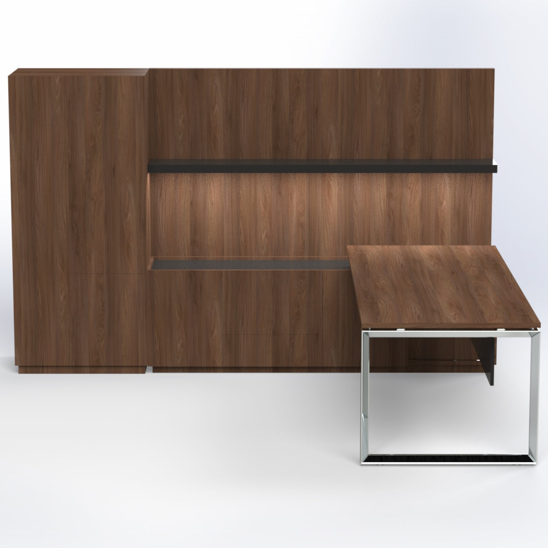 Elite Presidential Desk with Wall Unit Consumer BAFCO   