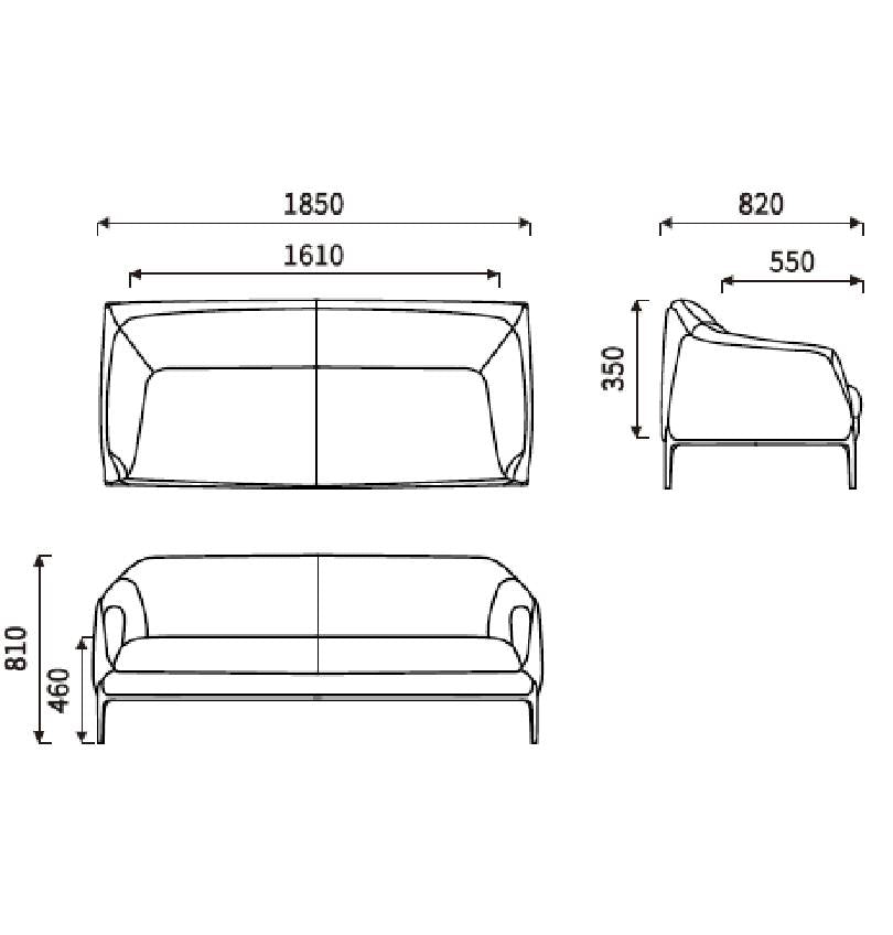 Enzo Plus 3-Seater Sofa Consumer BAFCO   