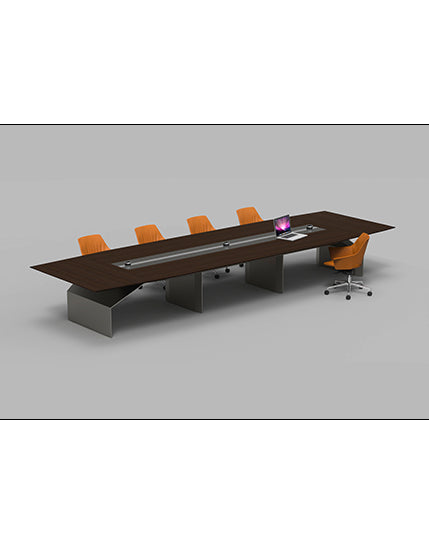 Lorenzo Boardroom Table (+Eubiq) Consumer KANO W4800 x D1650 x H760mm CY07 American Walnut 8-10 Weeks