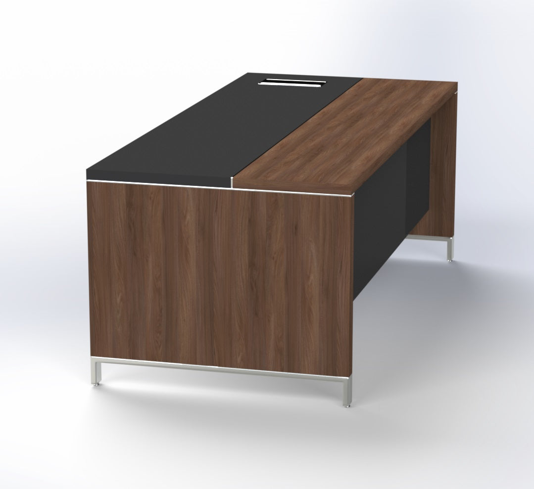 Linea Due Straight Desk (Premium) Consumer BAFCO W2000 x D900 x H750mm Maryland Walnut B 2-5 Working Days