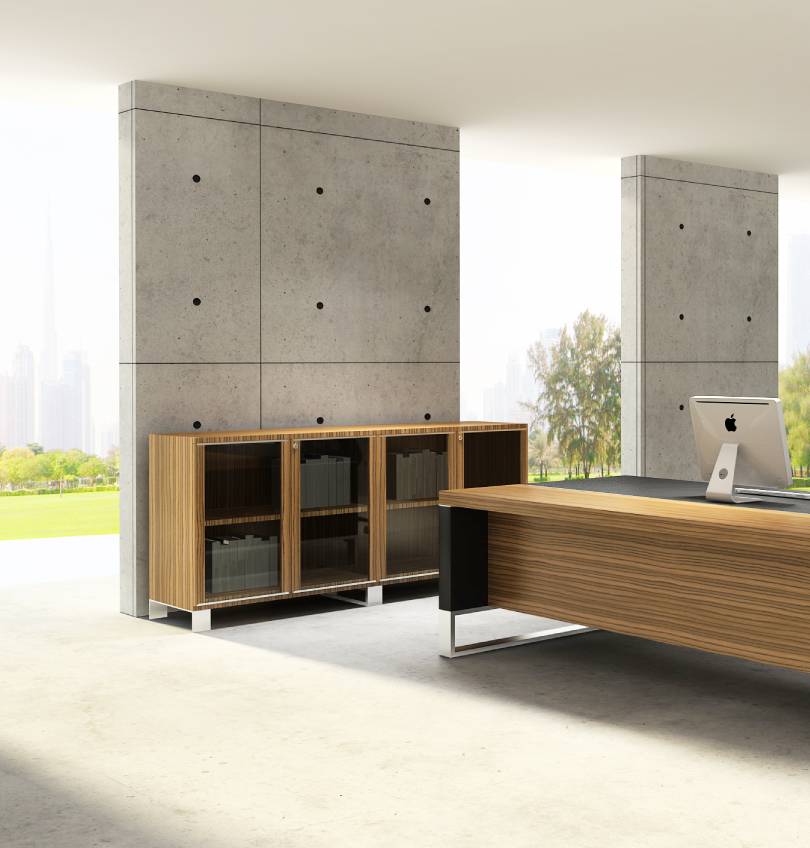 Linea Uno Credenza in Glass Doors Consumer BAFCO   