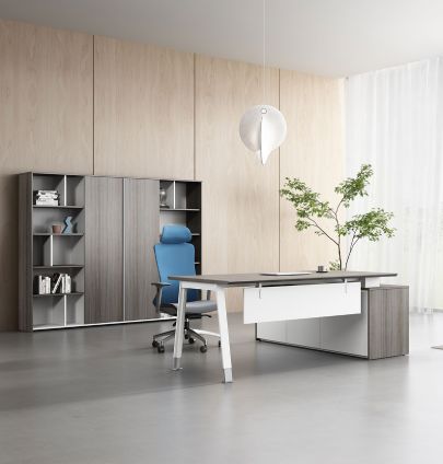 Noqi "O" Executive Desk with Credenza Consumer KANO   