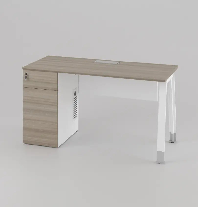 Noqi "A" Straight Desk with Fixed Pedestal Consumer KANO   