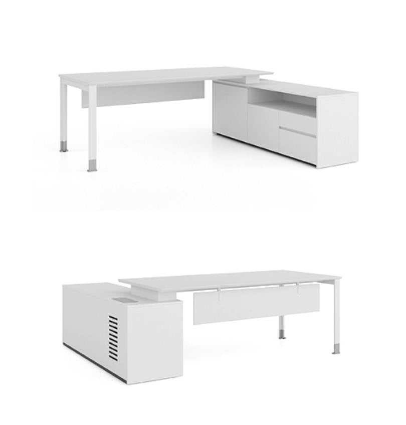 Noqi "U" Executive Desk with Credenza Consumer KANO CF05 White W2000 x D1800 x H750mm 8-10 Weeks