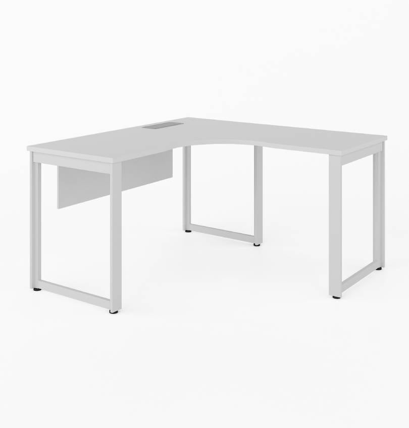 Noqi L-Shaped Desk (3 Types) Consumer KANO CF05 White O-Shaped Leg 8-10 Weeks