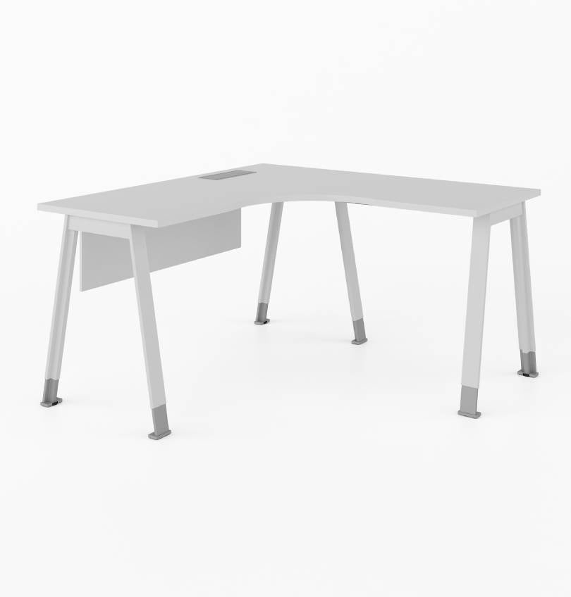 Noqi L-Shaped Desk (3 Types) Consumer KANO CF05 White A-Shaped Leg 8-10 Weeks