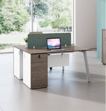 Nora Straight Desk with Fixed 3D Pedestal Consumer KANO   