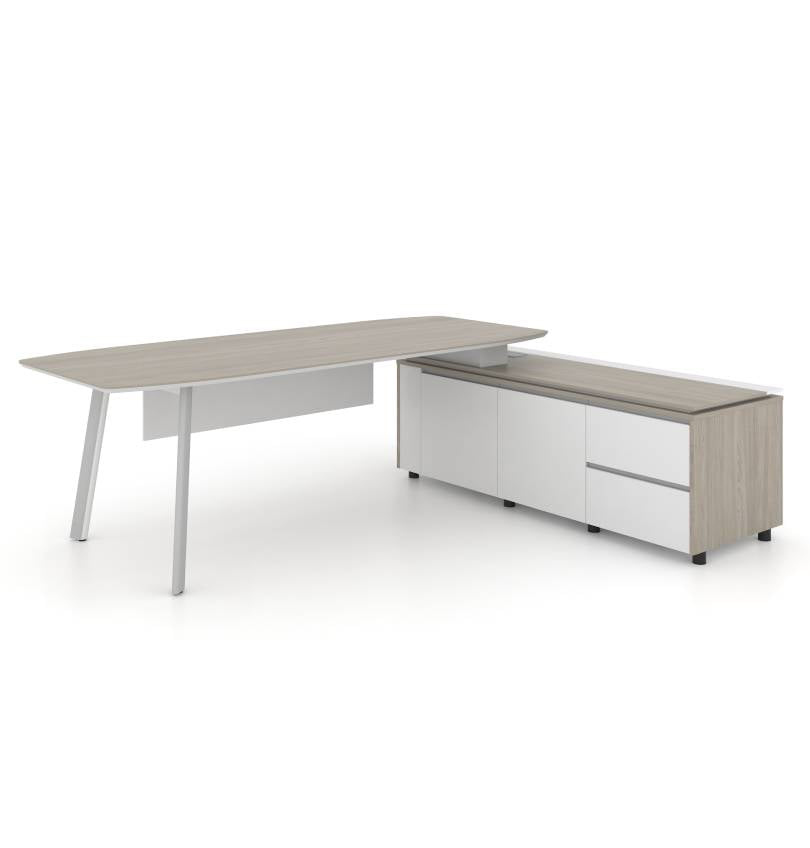 Nora Executive Desk with Credenza Return Consumer KANO   