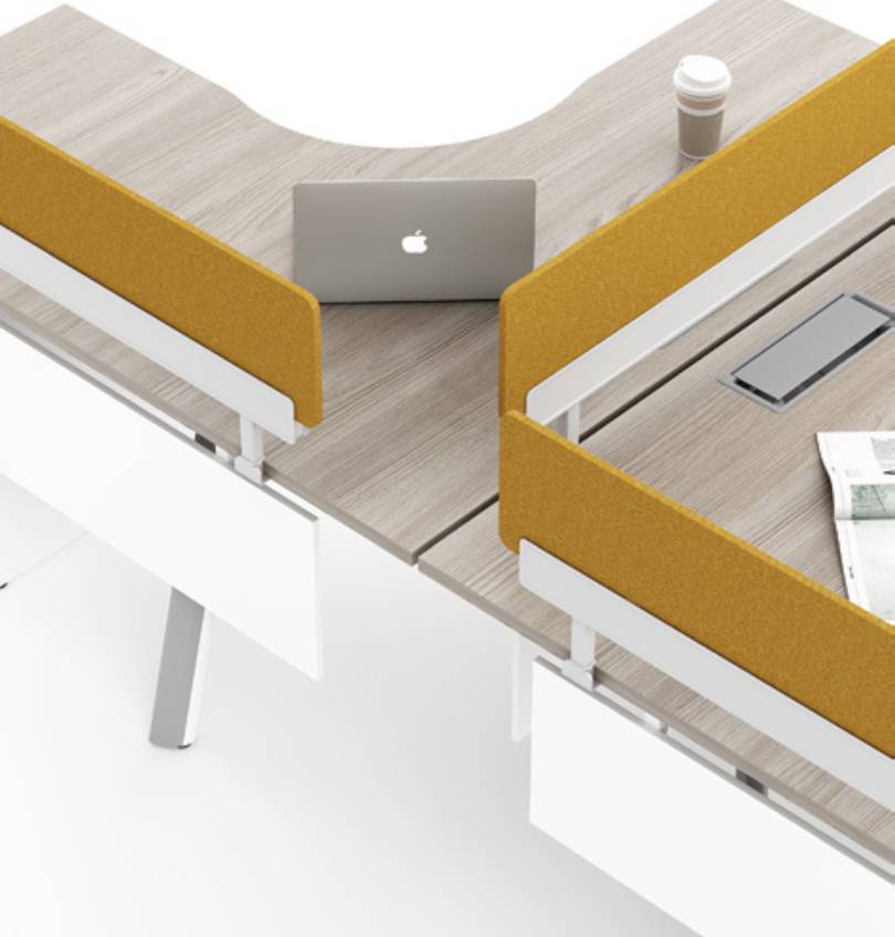 Nora L-Shaped Desk with Small Credenza Return Consumer KANO   