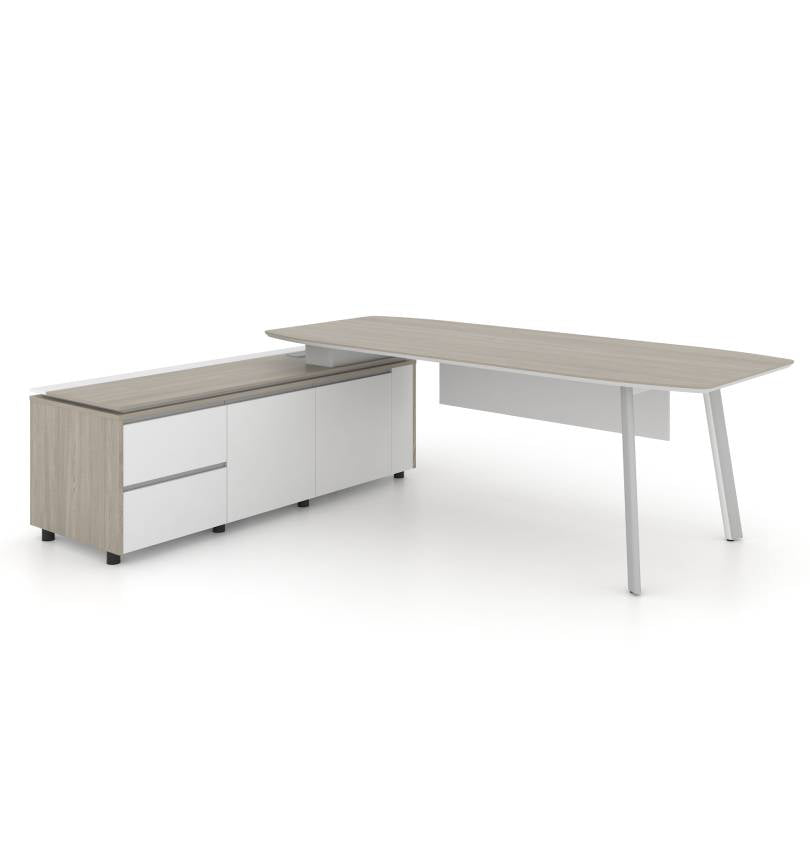 Nora Executive Desk with Credenza Return Consumer KANO   