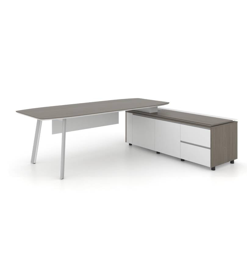 Nora Executive Desk with Credenza Return Consumer KANO   