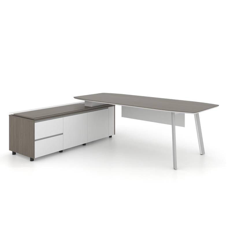 Nora Executive Desk with Credenza Return Consumer KANO   