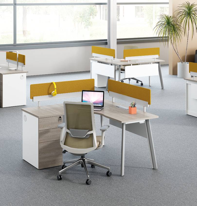 Nora Cluster of 2 L-Shaped Desk with Fixed Pedestal Consumer KANO   