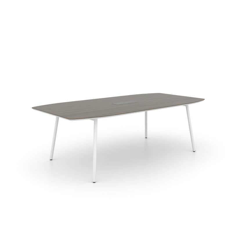 Nora Meeting Table Consumer KANO CF42 Mocha Oak W2400 x D1200 x H750mm 8-10 Weeks